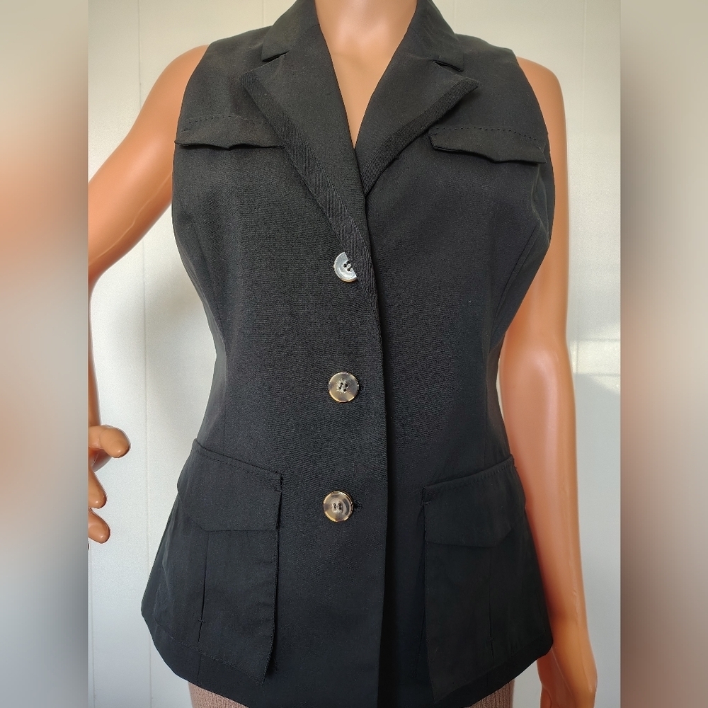 New York & Company Black Women's Vest Size 2